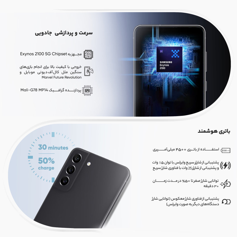 گلکسی اس 21 اف ای 5G سامسونگ نسخه ویتنام 8/256GB